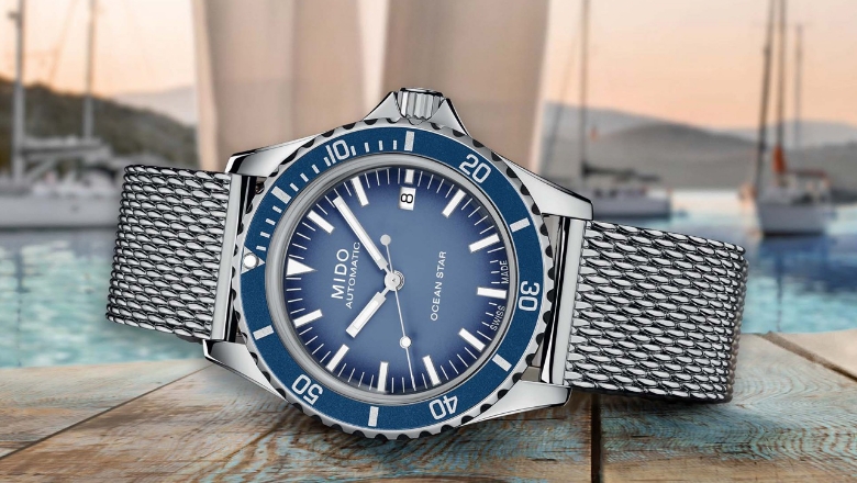 瑞士美度表推出领航者系列“75周年纪念款”渐变浅蓝腕表